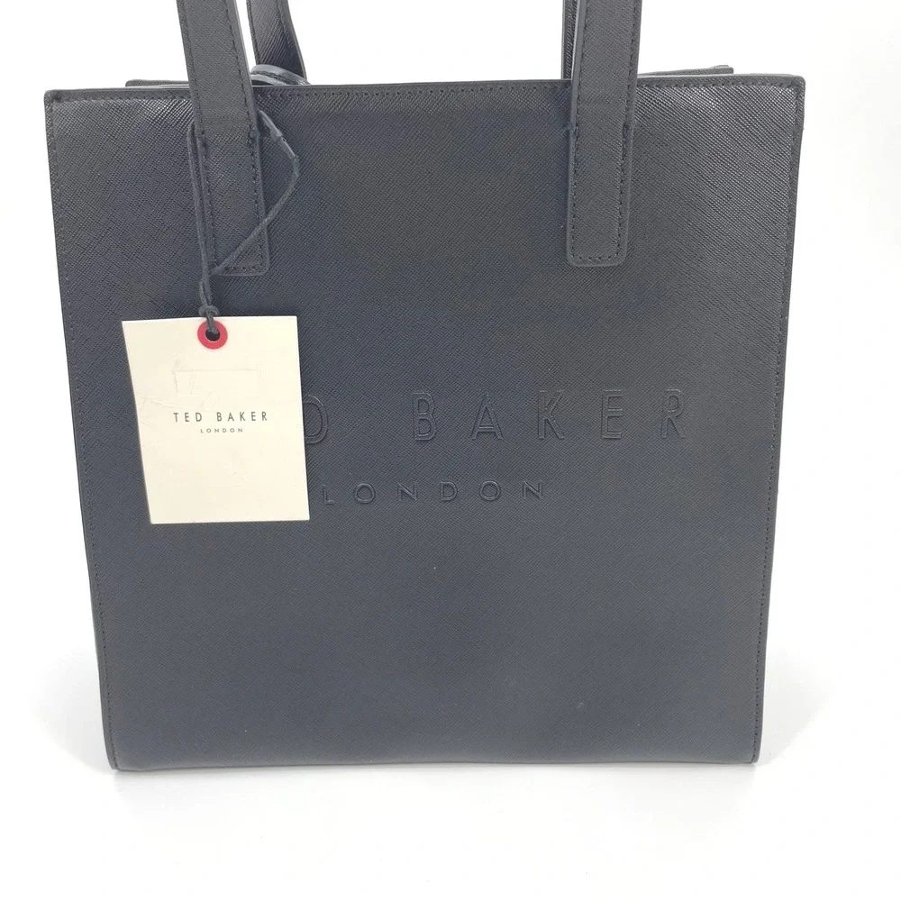 Ted Baker Tote The Icon Bag Womens OS Black‎ Minimalist Floral Charm Luxury NWT